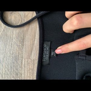 Black Topshop mini fitted dress